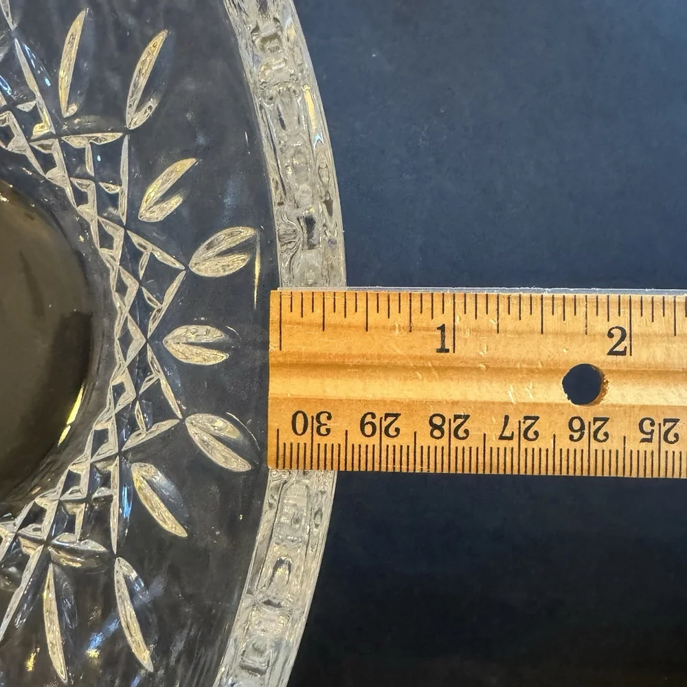 Vtg Waterford Lismore Essence Ellipse Bowl 7.5”x8.75”x5” Thick